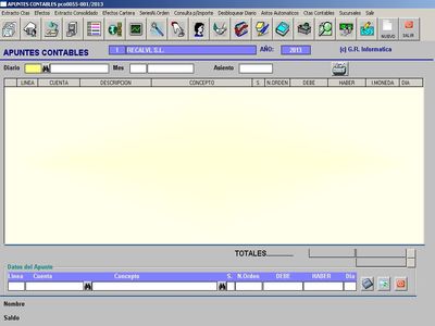 Detalle de Microgest módulo contabilidad